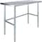 Amgood 24 in. x 48 in. Open Base Stainless Steel Metal Table WT-2448-RCB-Z - alternate 1
